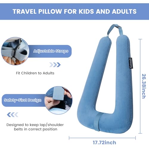 Inflatable Car Pillow for Kids & Adults