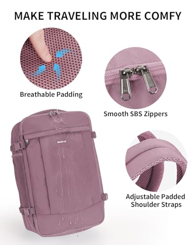 17'' Travel Backpack Airlines Approved Personal Item Carry On Bag Pink