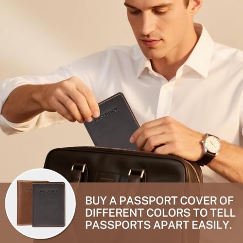 Premium Leather Passport Holder for Travel