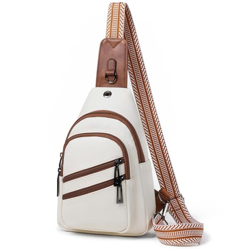 7L Crossboydy Sling Bag for Women Vegan Leather Crossbody Purse Fanny Pack Chest Bag for Travel