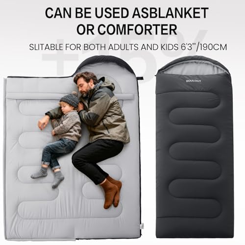 3 4 Season Sleeping Bag for Adults Lightweight Warm Cold Weather Camping Bag with Waterproof Compression Sack