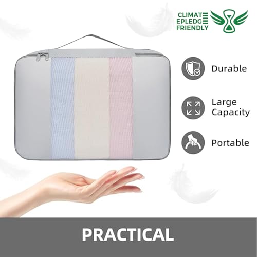 6 Set Packing Cubes Various Sizes Packing Organizer for Travel Accessories Luggage Carry On Suitcase