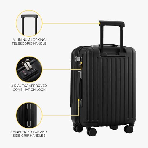 Grace Hard Shell Carry on Luggage with Front Compartment