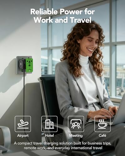 75W 5 Port Universal Travel Adapter