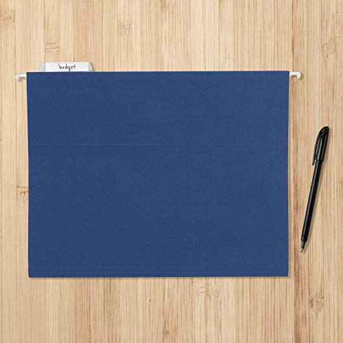 Hanging File Folders with Adjustable Tabs for Document Organization (25 Count)