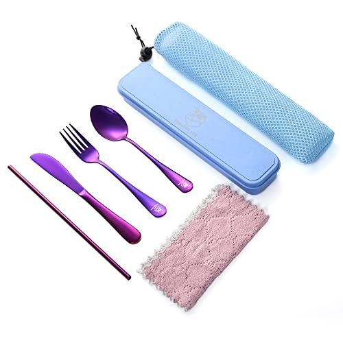 Travel Utensils Set Stainless Steel with Carrying Case