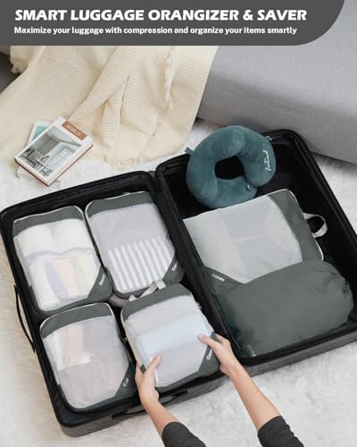 Compression Packing Cubes for Travel (6 Count)