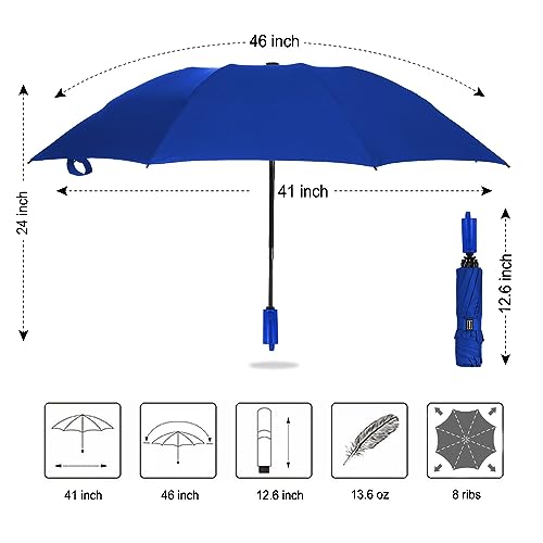Umbrella Reverse Travel Umbrella Windproof Compact Folding