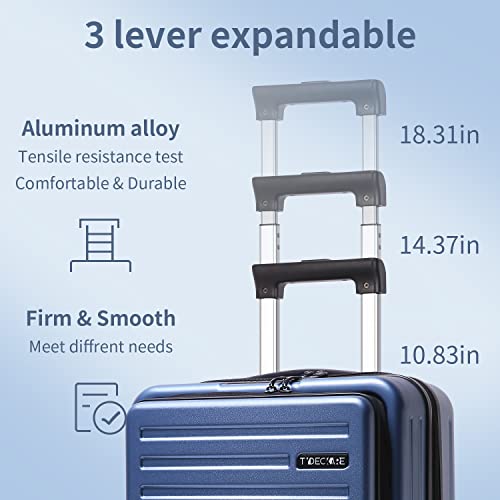 20 Inch Carry On Luggage with Front Pocket