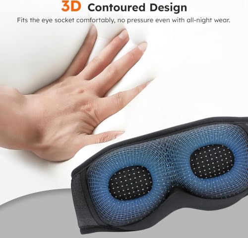 White Noise Bluetooth 5.4 Sleep Eye Mask with Timer