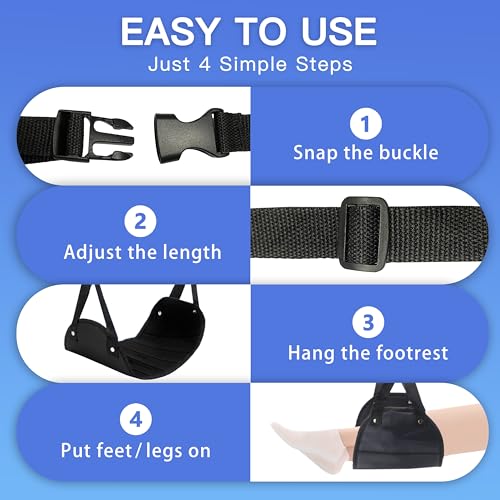 2 Pack Airplane Travel Footrest Hammock (2 Count)