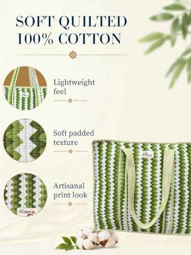100% Cotton Quilted Tote Bag For Women