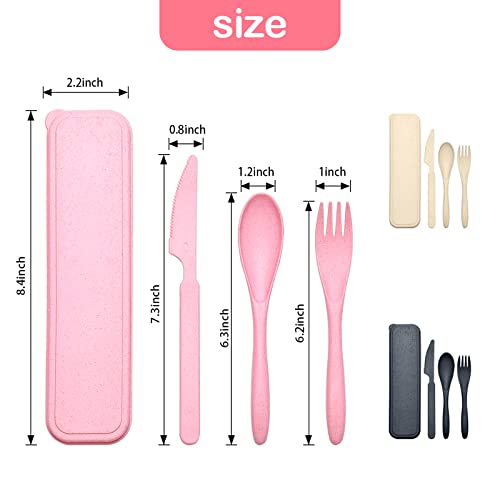 Reusable Travel Utensils Set with Case (9 Count)