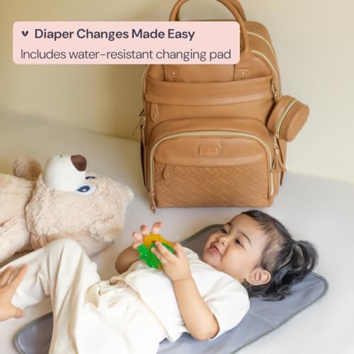 Leather Diaper Bag Backpack