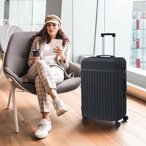 Luggage Sets Durable Hardshell 3 Piece Suitcase with Bags (5 Count)