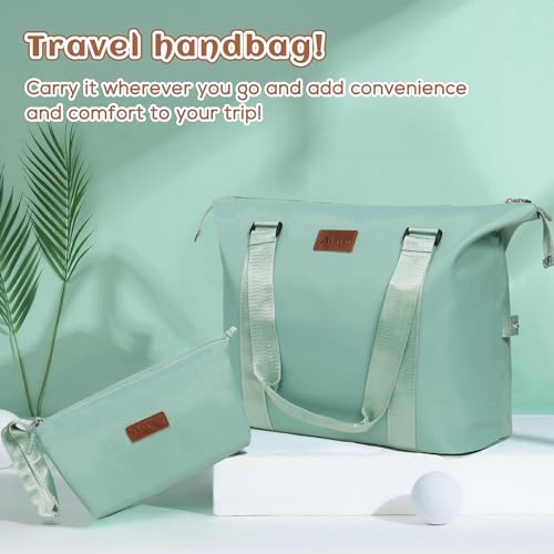 Luggage Set 3 Piece Luggage Set ABS hardshell Spinner Wheels Luggage Carry on Suitcase with Weekender bag & Toiletry bag(Mint Green (3 Count)