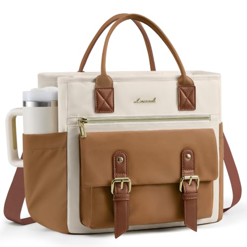 Insulated Lunch Bag Women (Light Brown-Beige-Brown / 15.5L)