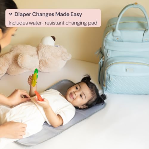 Leather Diaper Bag Backpack