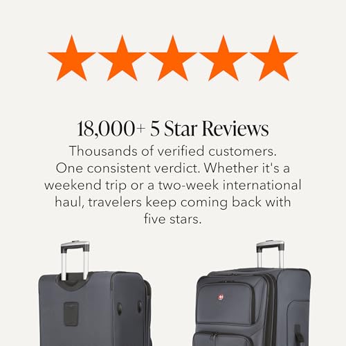 Sion Softside Expandable Spinner Luggage Durable Lightweight Travel Suitcase