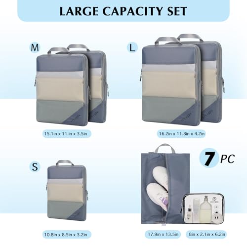 Compression Packing Cubes for Travel (7 Count)