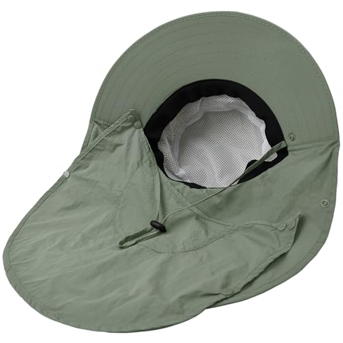 Sun Hat for Men Women with Neck Flap