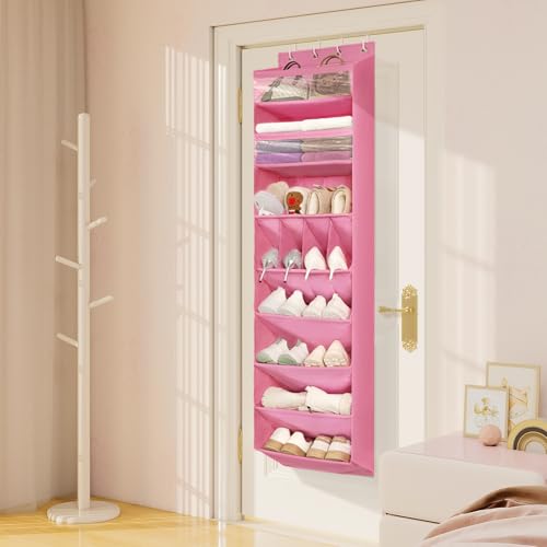 1 Pack 8 Shelves Over The Door Shoe Organizer