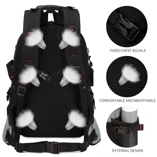 Nerlion 40L Hiking Backpack Travel Backpack for Men Women Camping Waterproof Outdoor Hiking Daypack Lightweight Backpack