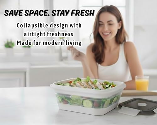 Collapsible Food Storage Containers with Lids (2 Count)