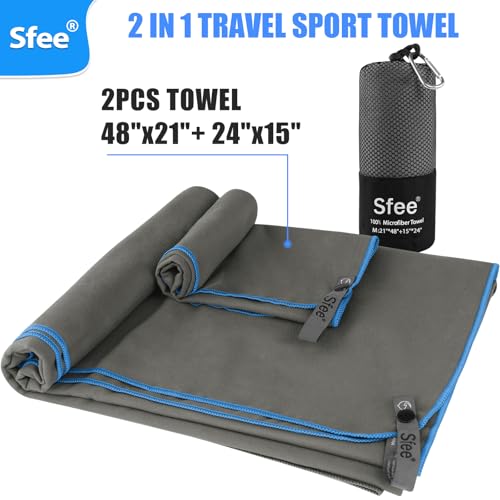 2 Pack Microfiber Travel Towel