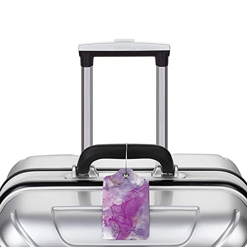 2 Pack Abstract Purple Luggage Tag for Suitcases Women (2 Count)