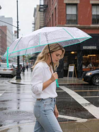 Windproof Travel Umbrellas for Rain and Sun (2 Count)