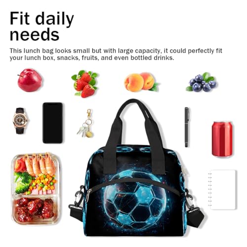 Soccer Ball Lunch Bag for Women Girls (B 017)