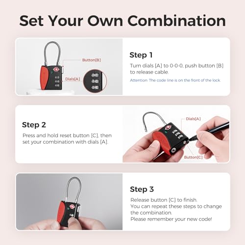 TSA Approved Travel Luggage Locks
