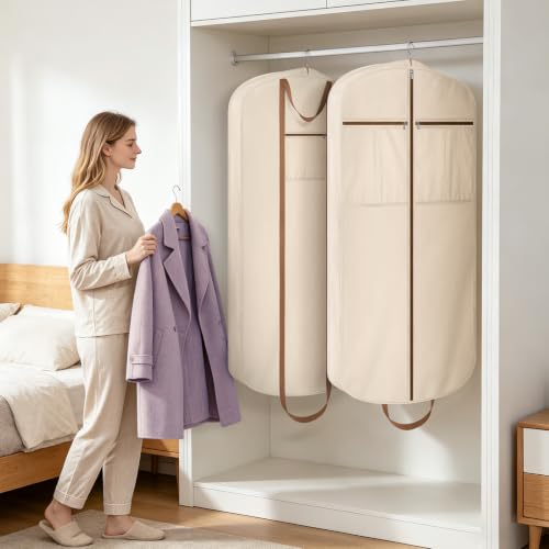 Organic Cotton Garment Bags for Travel Luxury Suit Bag 48 in