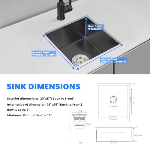 20 Inch Undermount Kitchen Sink