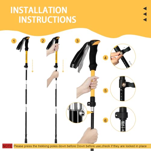 Foldable Hiking Poles Telescopic