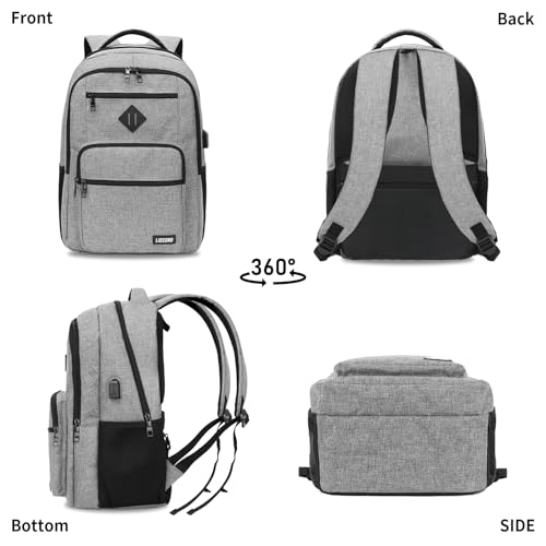 Grey Backpack for Men Women