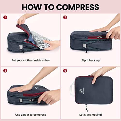Ultralight Compression Packing Cubes for Travel (7 Count)