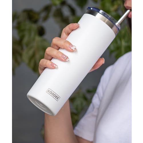 Coffee Tumbler 20 oz Stainless Steel Double Wall Vacuum Insulated Skinny Tumbler with Lid and Straw