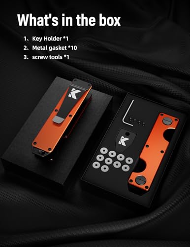 Key Organizer Key Holder Compact Key Case Minimalist Metal Key Chain Key Holder for Keychain Secures 8