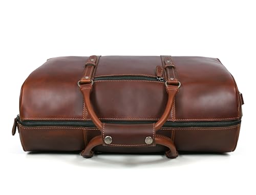 Leather Travel Duffel Bag
