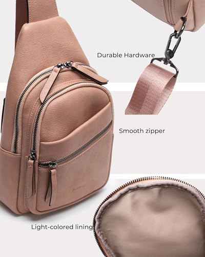 Large Sling Bag for Women Crossbody Purse Leather Fashionable Trendy Chest Bag for Travel