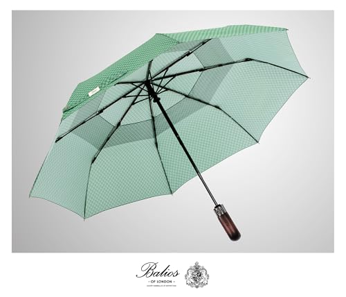 Folding Umbrella Real Wood Handle Pimlico Juniper Green