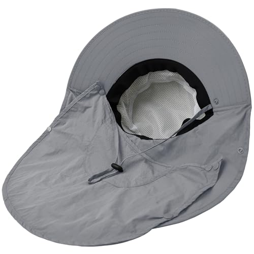 Sun Hat for Men Women with Neck Flap