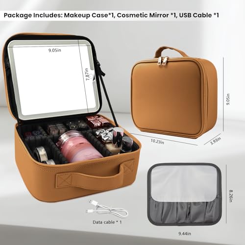 Makeup Bag with Led Mirror