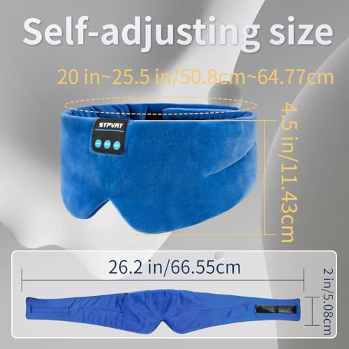 Sleep Mask Bluetooth 5.4 Headphones Soft Wireless Headband Eye Mask Blackout with Microphone
