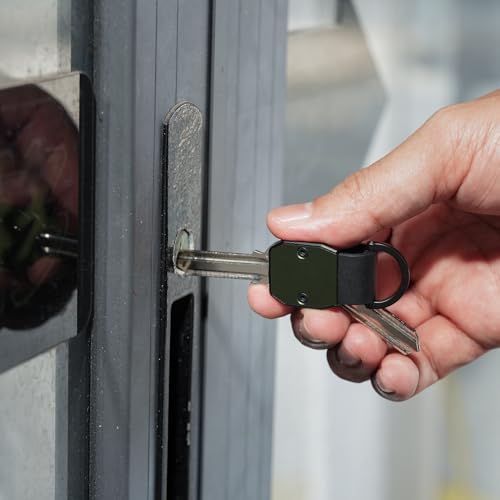Compact Aluminum Carbon Fiber Mini Key Organizer Holder Keychain