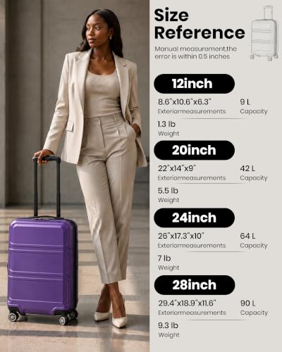 28 Inch Luggage Expandable Suitcase with Spinner Wheels TSA Lock