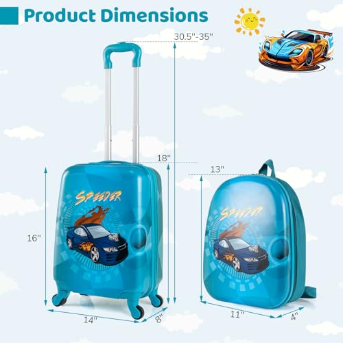 Kids Luggage Travel Backpack & Hard Shell Toddler Suitcase