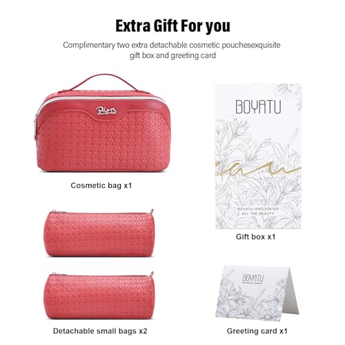 Travel Makeup Bag Cosmetic Bags for Women (3 Count)